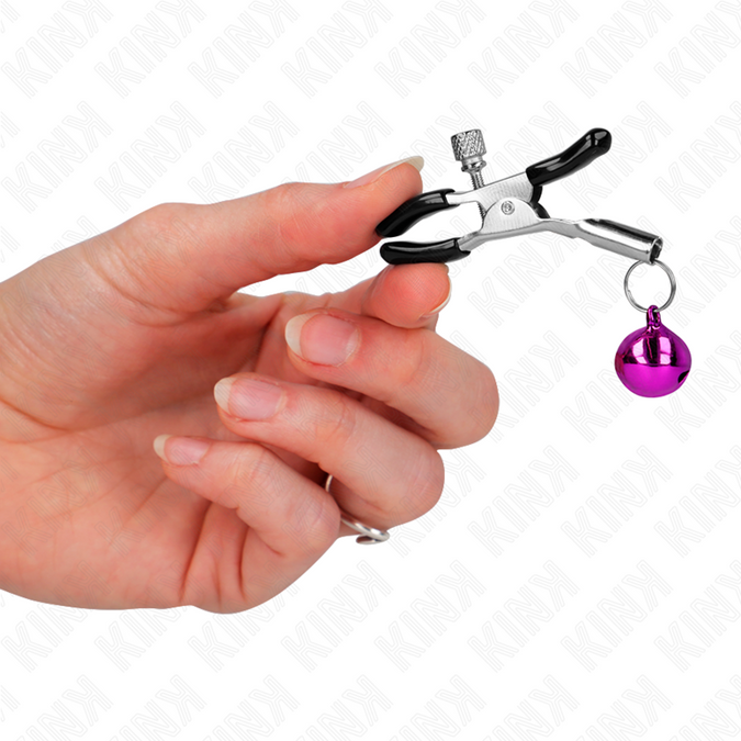 Kink – Purple Single Bell Nipple Clamp 6 Cm