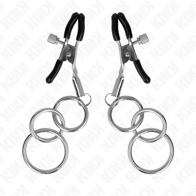 Kink – 3 O-Ring-Brustwarzenklemme 6 cm