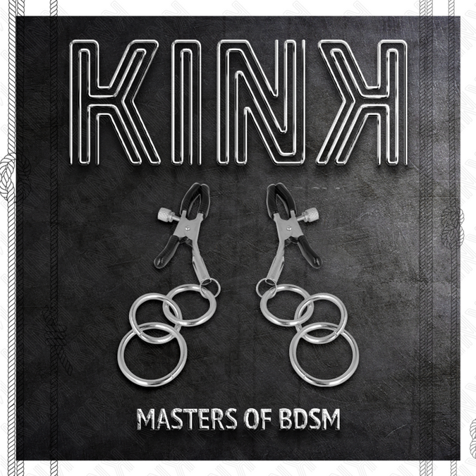 Kink – 3 O-Ring-Brustwarzenklemme 6 cm