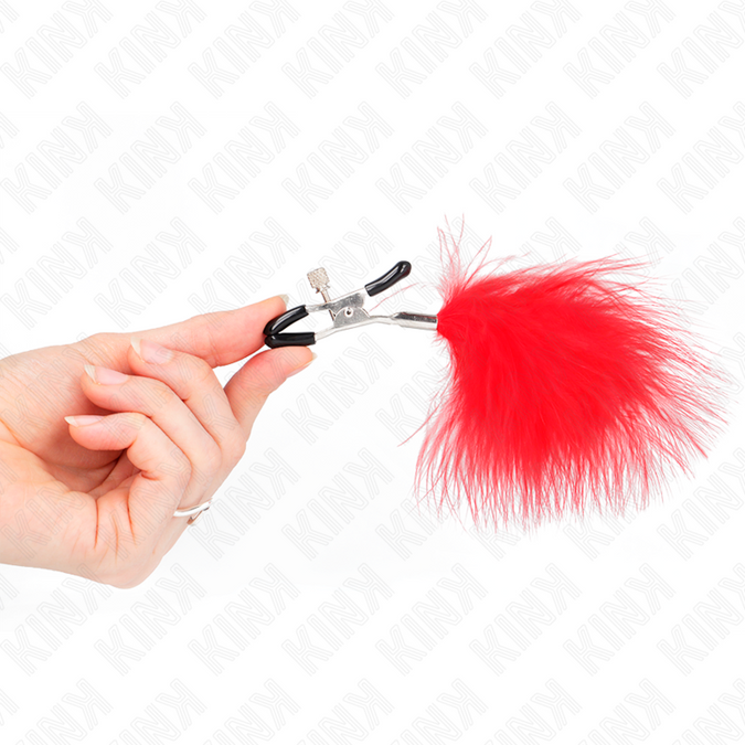 Kink – Feder-Nippelklemme Rot 7 cm