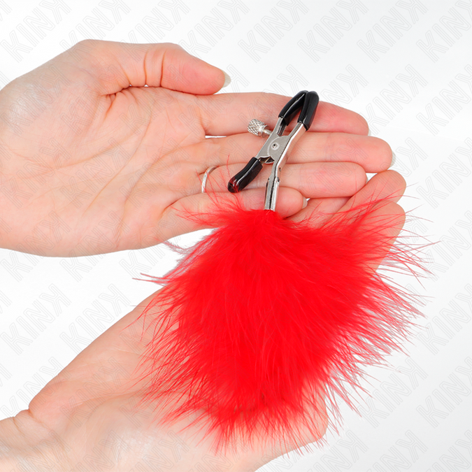 Kink – Feder-Nippelklemme Rot 7 cm