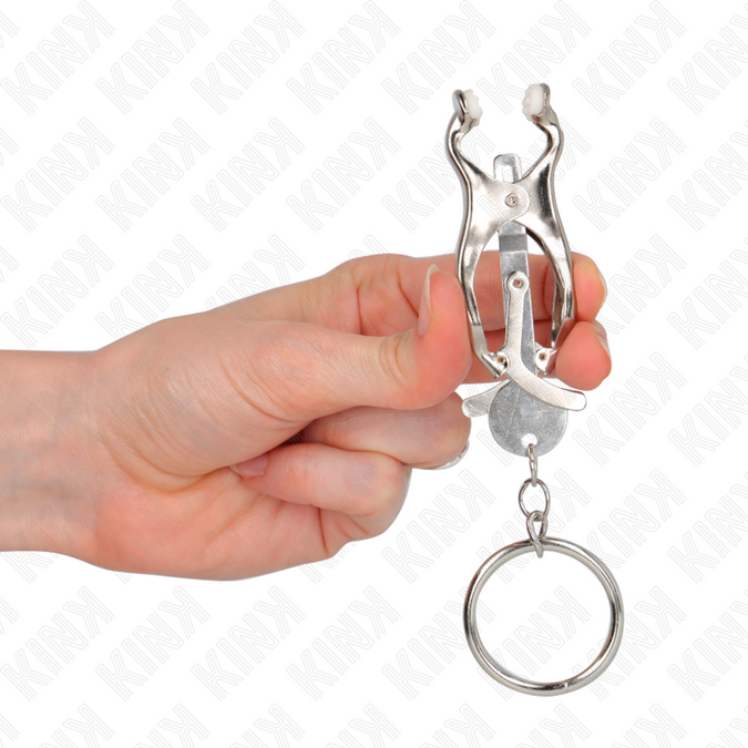 Kink – O-Ring Japanische Kleeblatt-Nippelklemmen Silber