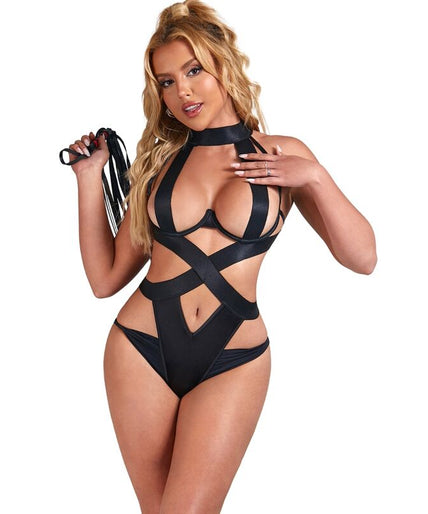 Subblime – Sexy Halter Body With Harness Black L/xl Subblime – Sexy Halter Body With Harness Black L/xl