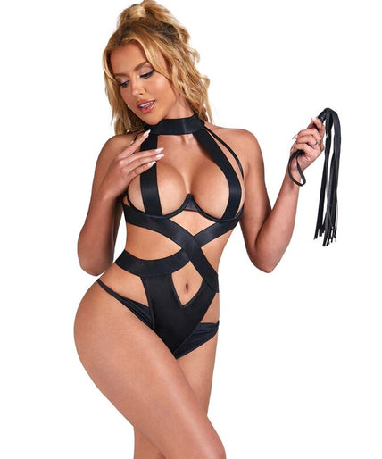 Subblime – Sexy Halter Body With Harness Black L/xl Subblime – Sexy Halter Body With Harness Black L/xl