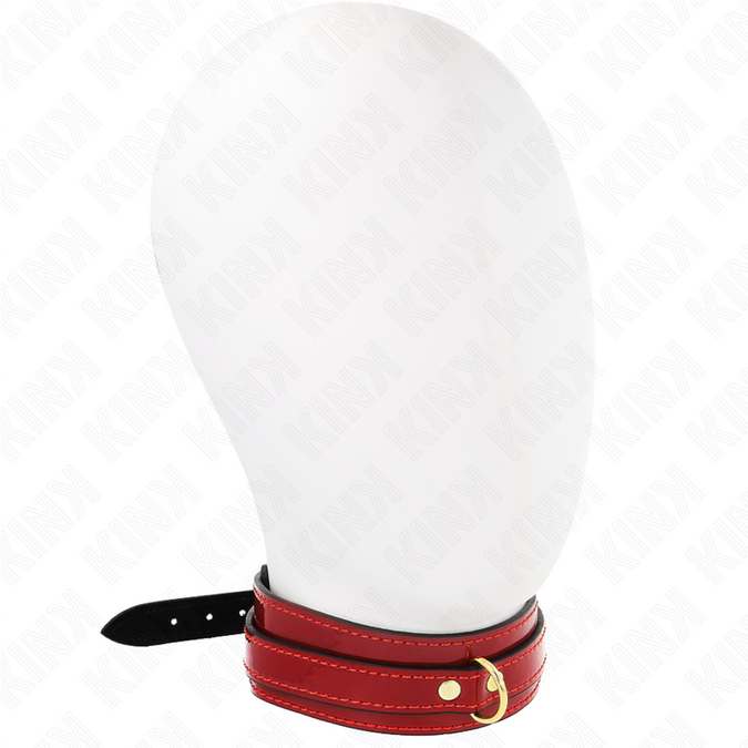 Kink – Weinrot Verstellbare Halskette mit goldenen Details 29 – 42,5 Cm X 4 Cm