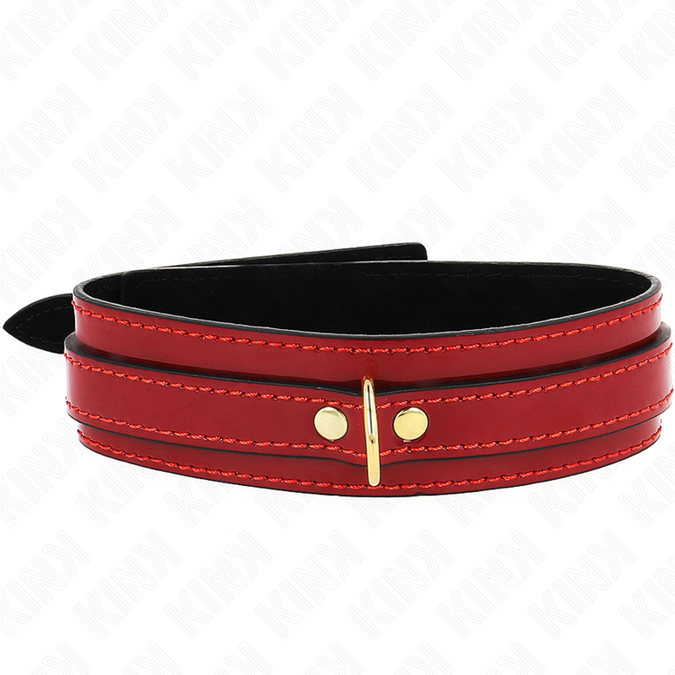 Kink – Weinrot Verstellbare Halskette mit goldenen Details 29 – 42,5 Cm X 4 Cm