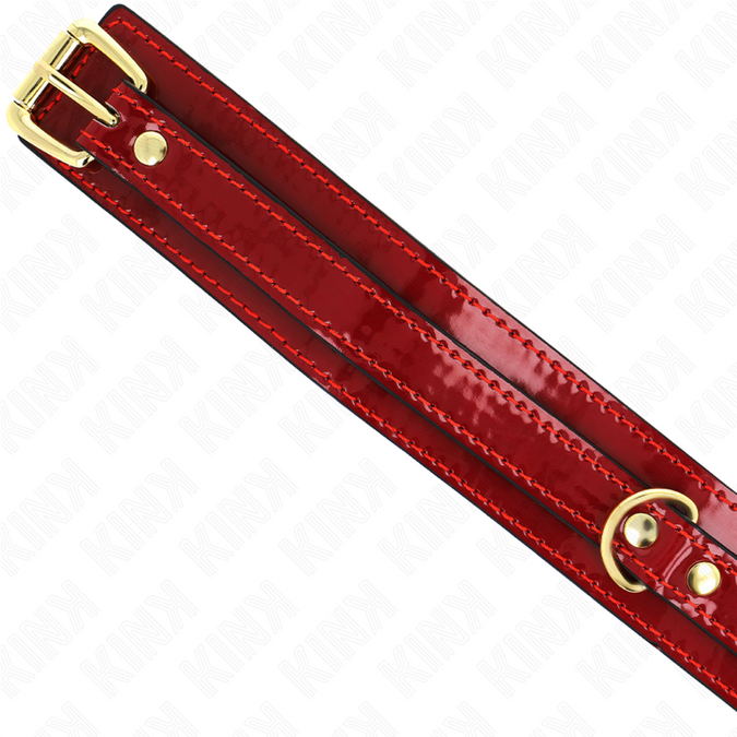 Kink – Weinrot Verstellbare Halskette mit goldenen Details 29 – 42,5 Cm X 4 Cm