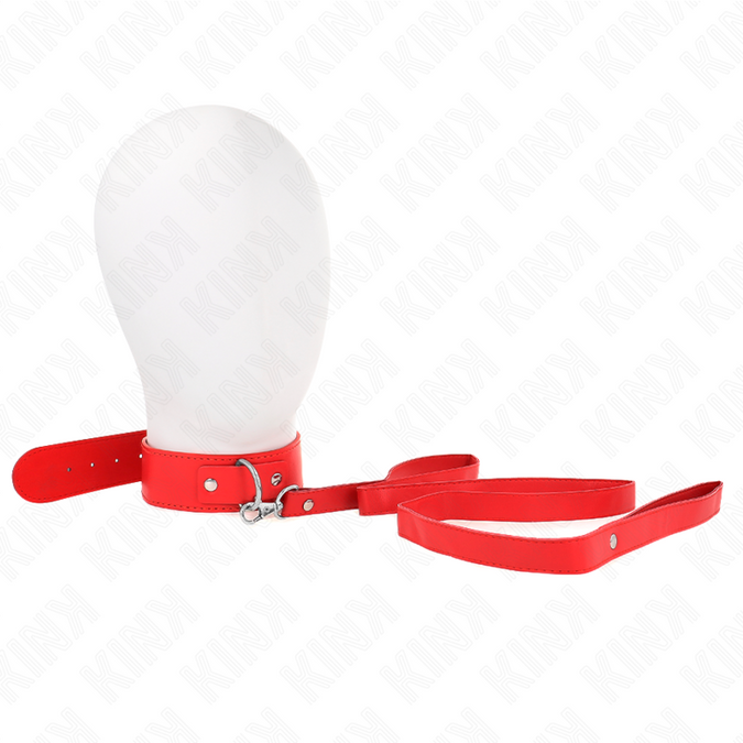 Kink – Halsband Mit Gürtel 116 Cm Rojo Riemen Verstellbar 32 – 50 Cm X 8 Cm