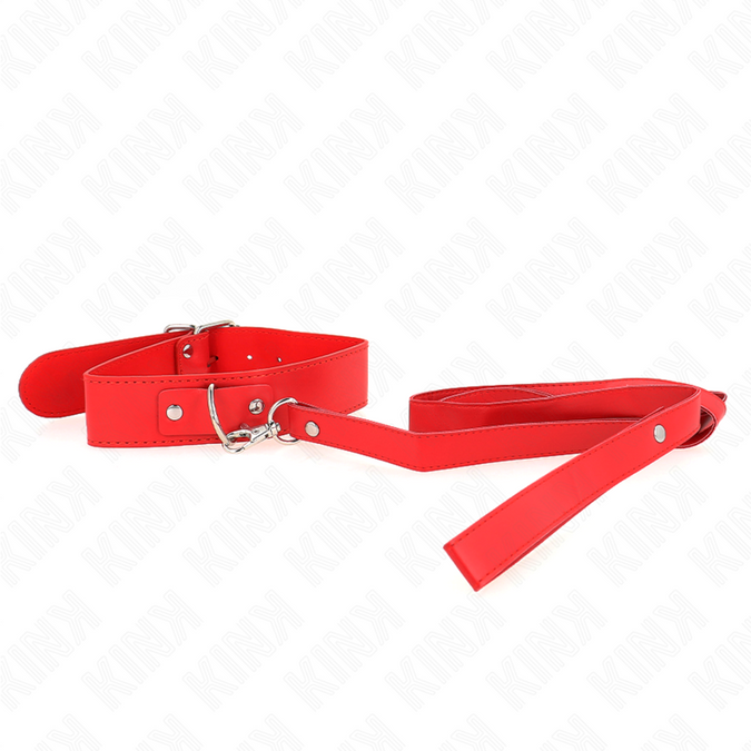 Kink – Halsband Mit Gürtel 116 Cm Rojo Riemen Verstellbar 32 – 50 Cm X 8 Cm