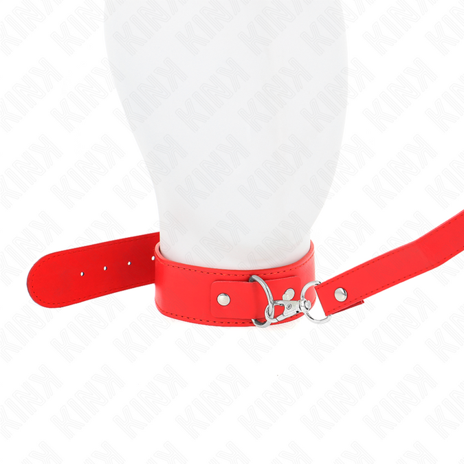 Kink – Halsband Mit Gürtel 116 Cm Rojo Riemen Verstellbar 32 – 50 Cm X 8 Cm