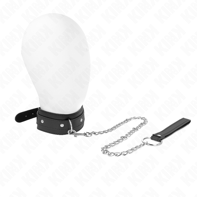 Kink – Halsband mit Leine 65 cm 1 Ring verstellbar 38 – 49 cm x 5 cm