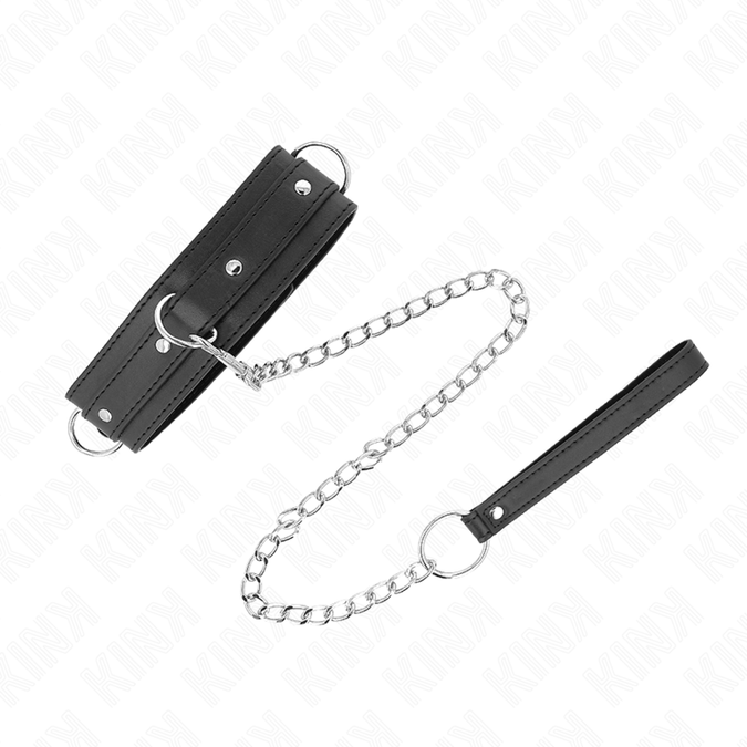Kink – Halskette mit Leine 65 cm 3-Ring-Modell 1 Verstellbar 38 – 49 cm x 5 cm