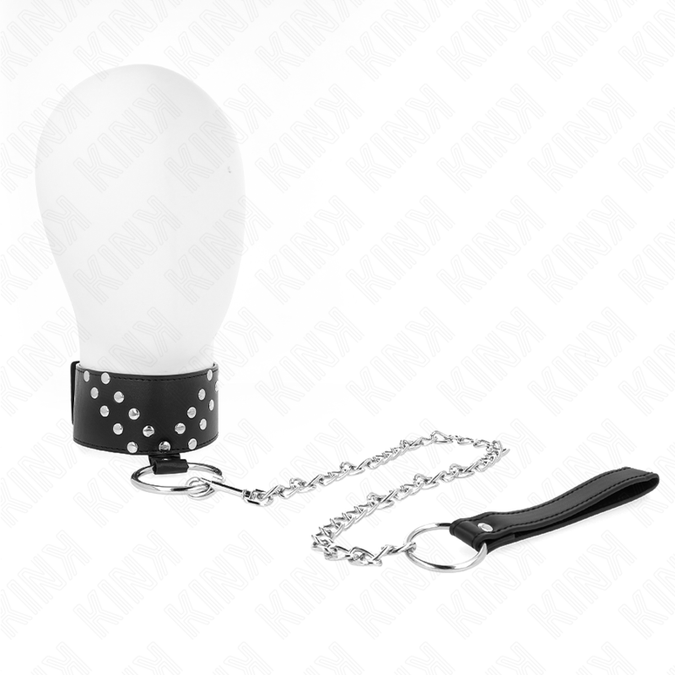 Kink – Halskette Mit Gürtel 65 Cm Mit V-Niete Verstellbar 36 – 43 Cm X 5 Cm