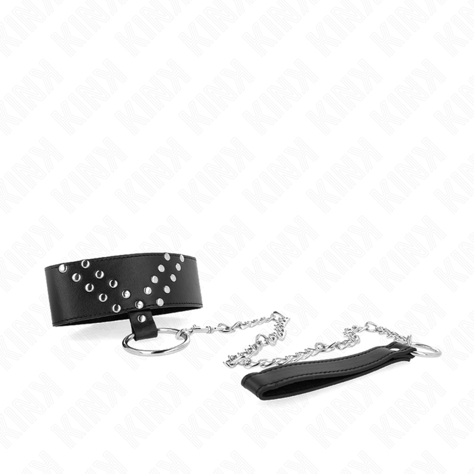 Kink – Halskette Mit Gürtel 65 Cm Mit V-Niete Verstellbar 36 – 43 Cm X 5 Cm