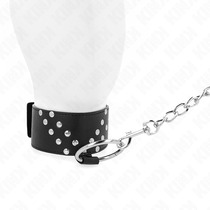 Kink – Halskette Mit Gürtel 65 Cm Mit V-Niete Verstellbar 36 – 43 Cm X 5 Cm