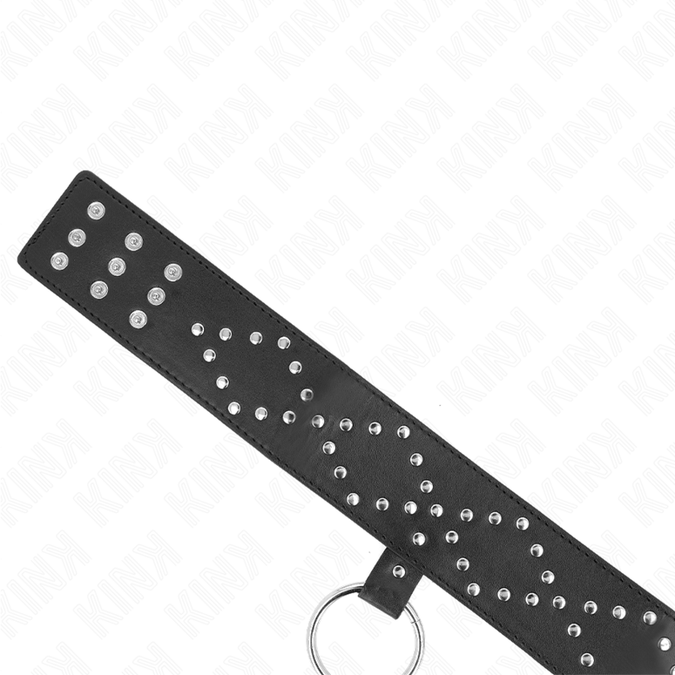 Kink – Necklace 65 Cm With Leash With Silver Studs Model 3 Adjustable 36 – 43 Cm X 5 Cm