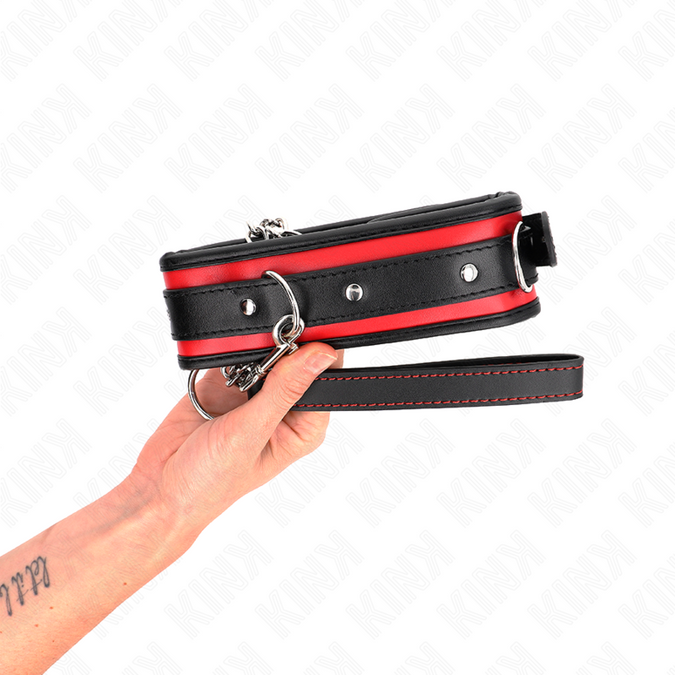Kink – Schweres Halsband Mit Gürtel 65 Cm Modell 2 Verstellbar 36,5 – 50 Cm