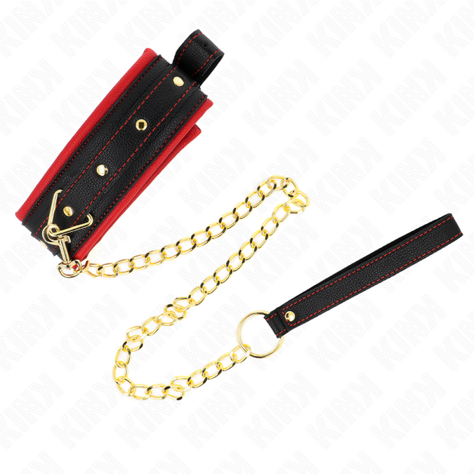 Kink – Halsband mit einfachem Stoff-Leine verstellbar 33 – 48 cm x 5,7 cm