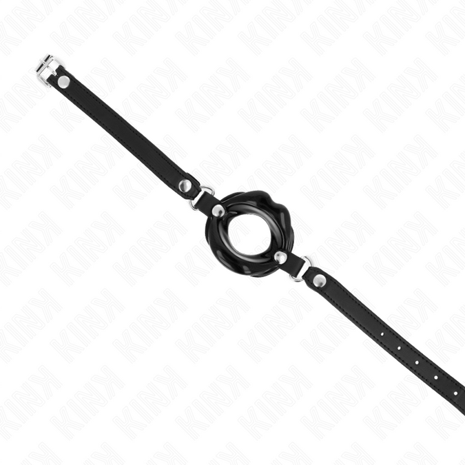 Kink – Lip 8 Cm Gag With Black Leatherette Strap 63 X 2 Cm Adjustable 39 – 58 Cm