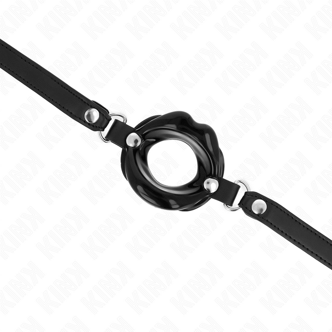 Kink – Lip 8 Cm Gag With Black Leatherette Strap 63 X 2 Cm Adjustable 39 – 58 Cm
