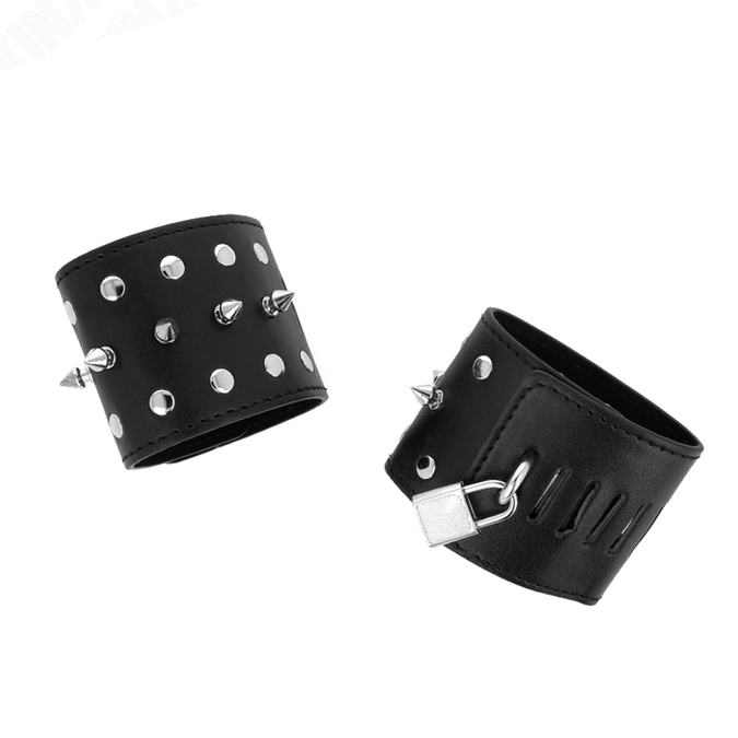 Kink – Punk-Handgelenkfesseln mit Spikes 25 x 6 cm