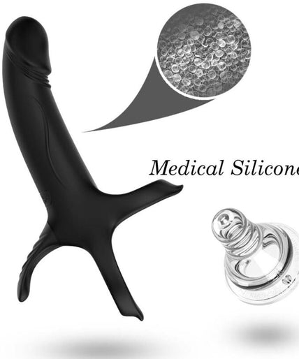 Armony – Dildo With Ring & Vibrator Black Armony – Dildo With Ring & Vibrator Black