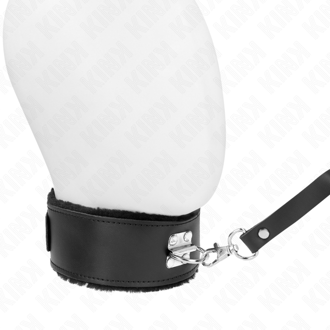 Kink – Halsband mit Gürtel 116 cm mit schwarzem Lederband, verstellbar 40 – 48 cm x 6 cm