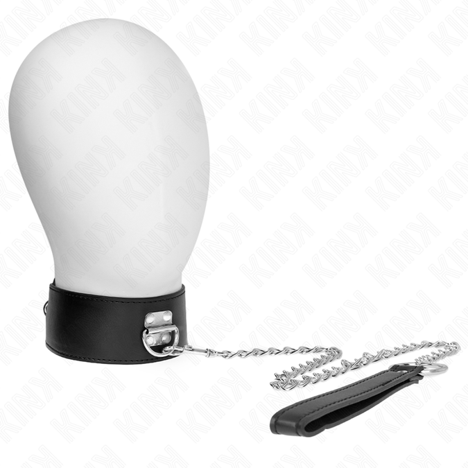 Kink – Halsband Mit Gürtel 65 Cm Mit Breitem Schwarzem Riemen Verstellbar 33,5 – 41 Cm X 5 Cm