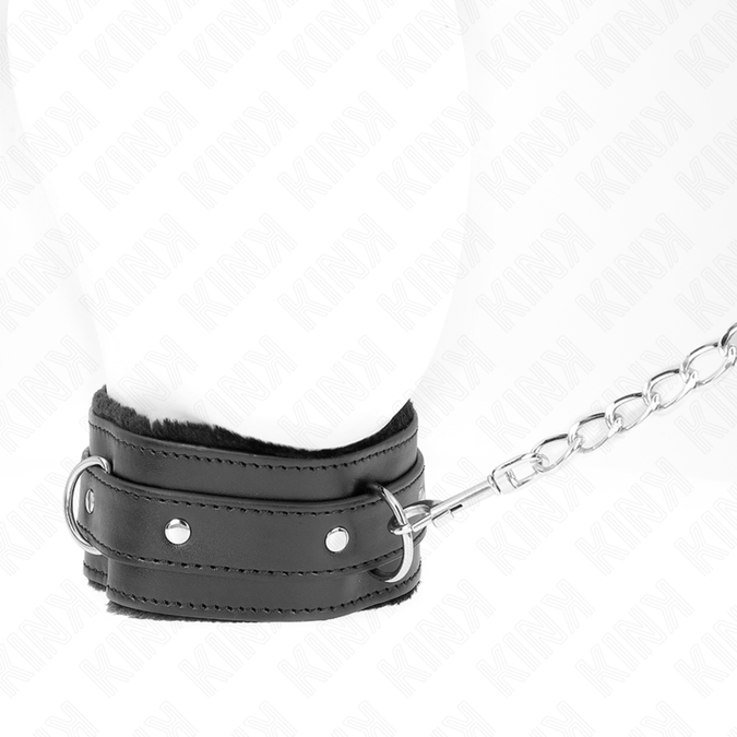 Kink – Halsband Met Riem 65 cm Met Beperkingen Zwart 36 – 42 cm x 5,5 cm