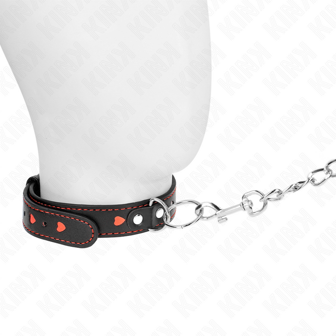 Kink – Halskette mit Riemen 65 cm Herzdetails 52,5 x 2,5 cm