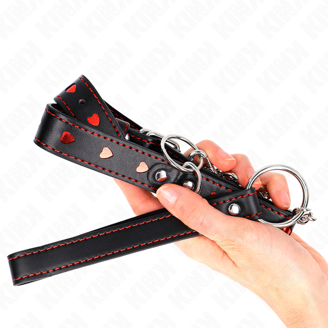 Kink – Halskette mit Riemen 65 cm Herzdetails 52,5 x 2,5 cm