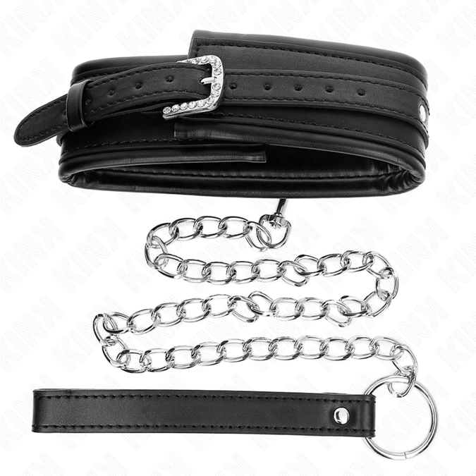 Kink – Halskette mit glänzendem Schnallenriemen 65 cm 48,5 cm x 5,3 cm