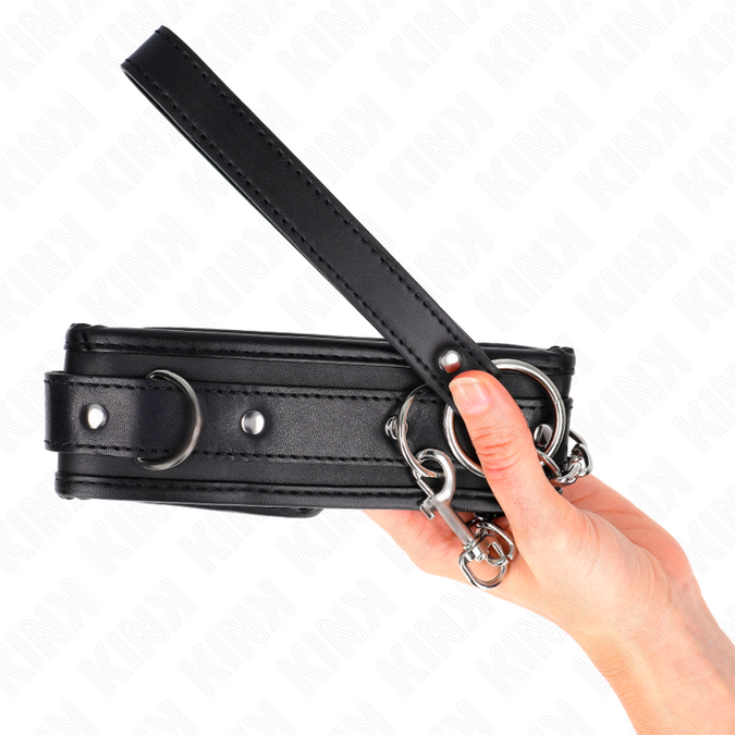 Kink – Basismodell Halsband mit Leine 65 cm Modell 1 53 x 6 cm