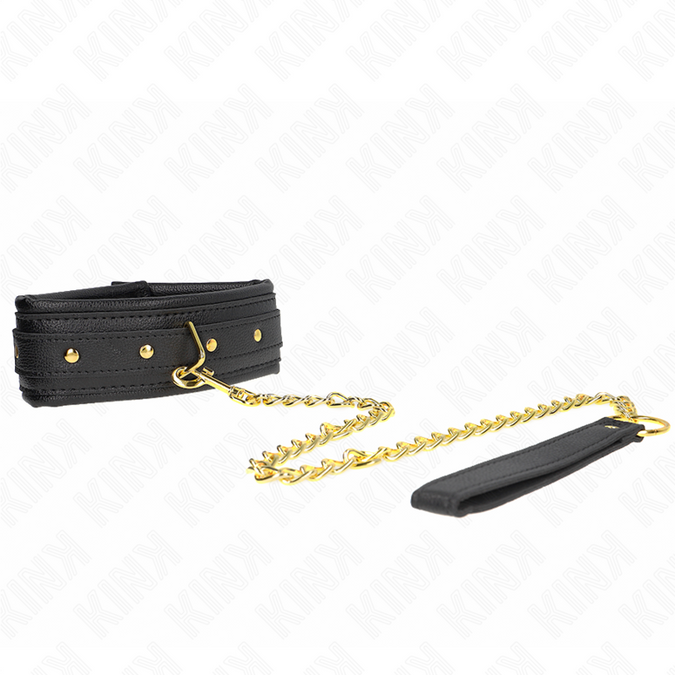 Kink – Halskette mit Schwamm-Lederimitat-Riemen Modell 1 verstellbar 37 – 54 cm x 3 cm