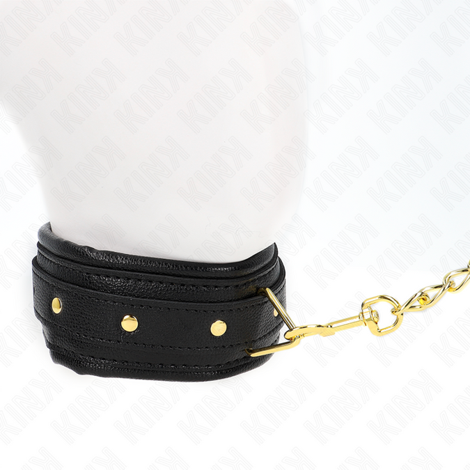Kink – Halskette mit Schwamm-Lederimitat-Riemen Modell 1 verstellbar 37 – 54 cm x 3 cm