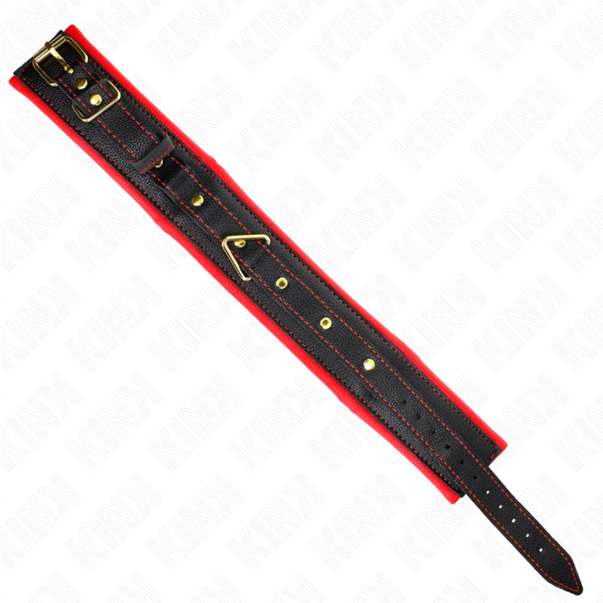 Kink – Halskette mit Schwamm-Lederimitat-Riemen Modell 2 verstellbar 37 – 54 cm x 3 cm