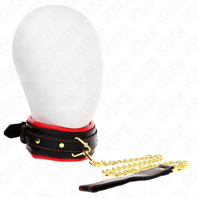 Kink – Halskette mit Schwamm-Lederimitat-Riemen Modell 2 verstellbar 37 – 54 cm x 3 cm