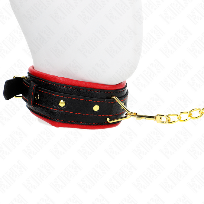Kink – Halskette mit Schwamm-Lederimitat-Riemen Modell 2 verstellbar 37 – 54 cm x 3 cm