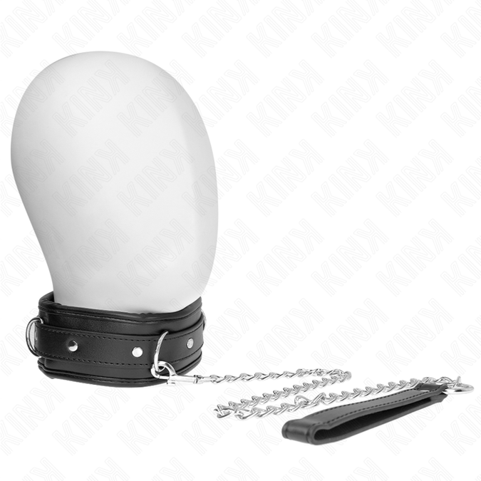 Kink – Halskette mit Schwamm-Lederimitat-Riemen Modell 3 verstellbar 37 – 54 cm x 3 cm