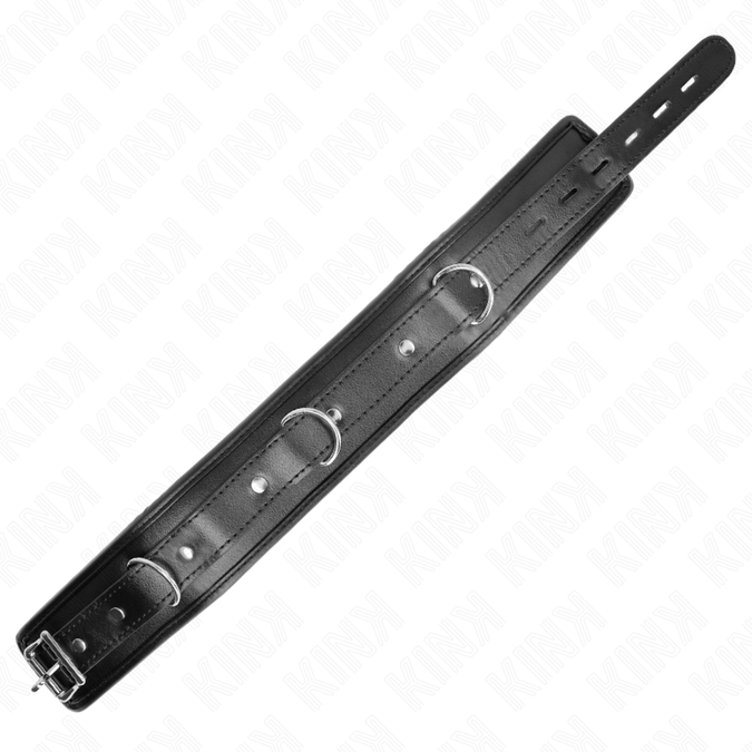 Kink – Halskette mit Schwamm-Lederimitat-Riemen Modell 3 verstellbar 37 – 54 cm x 3 cm