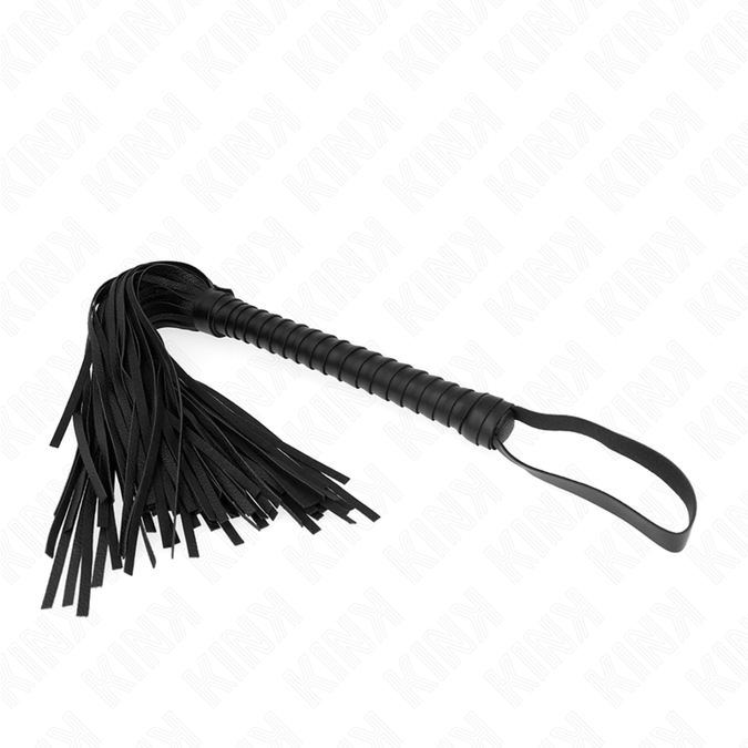 Kink – Zweep met zwart getextureerd handvat 48,5 cm