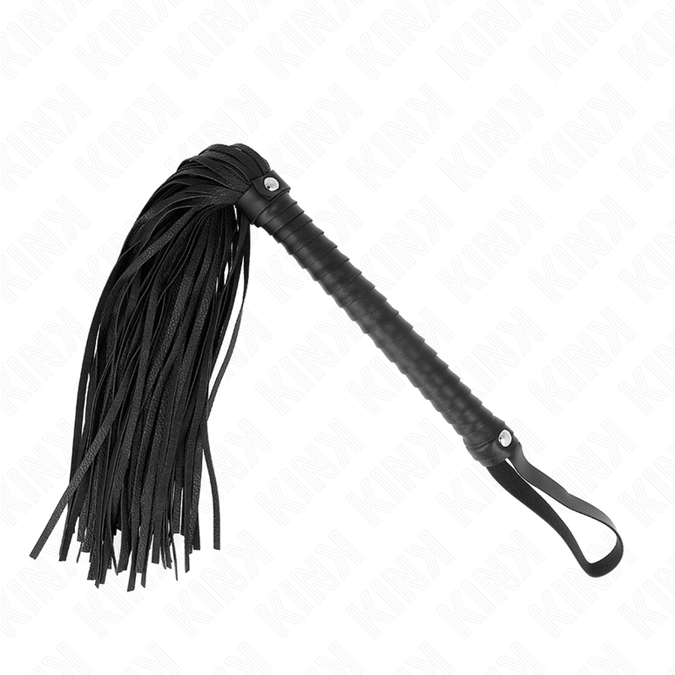 Kink – Zweep met zwart getextureerd handvat 48,5 cm