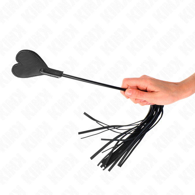 Kink – Range Peitsche mit Herz-Paddel 35 cm