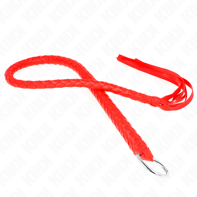 Kink – Schlangenpeitsche mit rotem Handring 65 cm