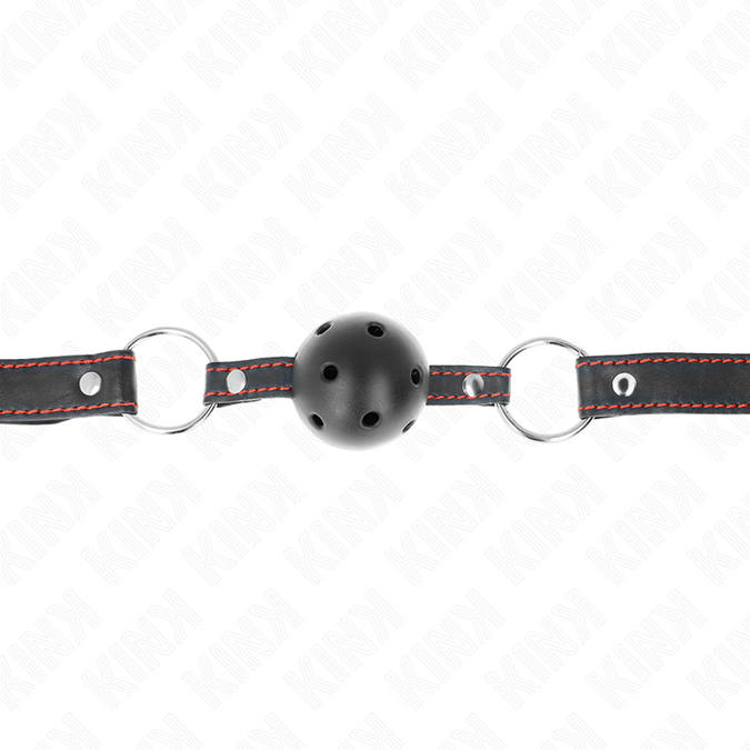 Kink – Hohler harter schwarzer Kugelknebel Modell 2 65 x 2,5 cm