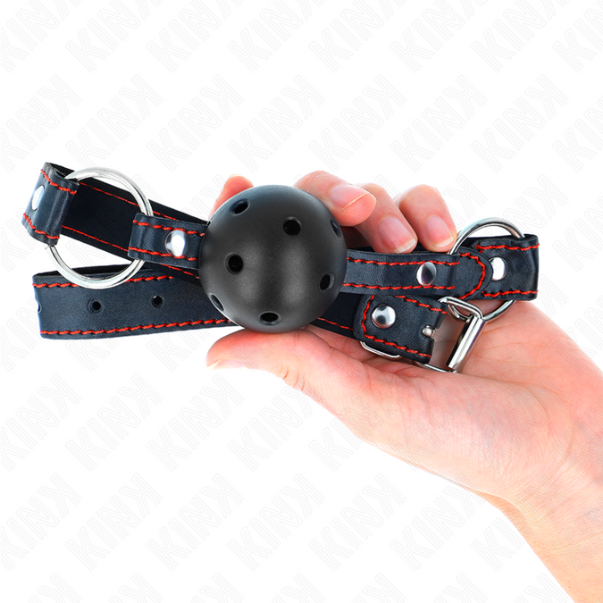 Kink – Hohler harter schwarzer Kugelknebel Modell 2 65 x 2,5 cm