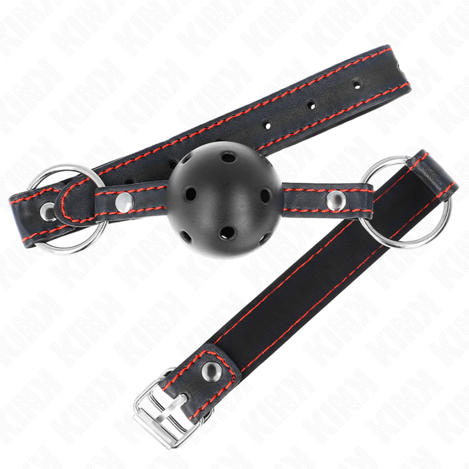 Kink – Hohler harter schwarzer Kugelknebel Modell 2 65 x 2,5 cm