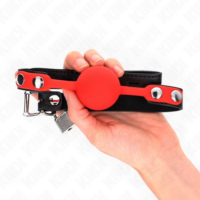 Kink – Silikonball 4 cm Knebel mit Schloss 60 x 2 cm