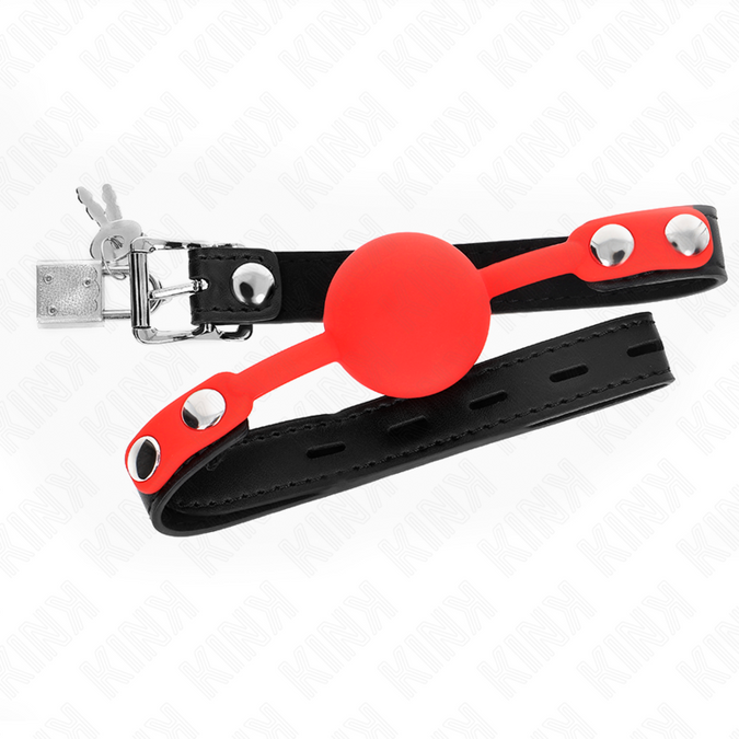 Kink – Silikonball 4 cm Knebel mit Schloss 60 x 2 cm