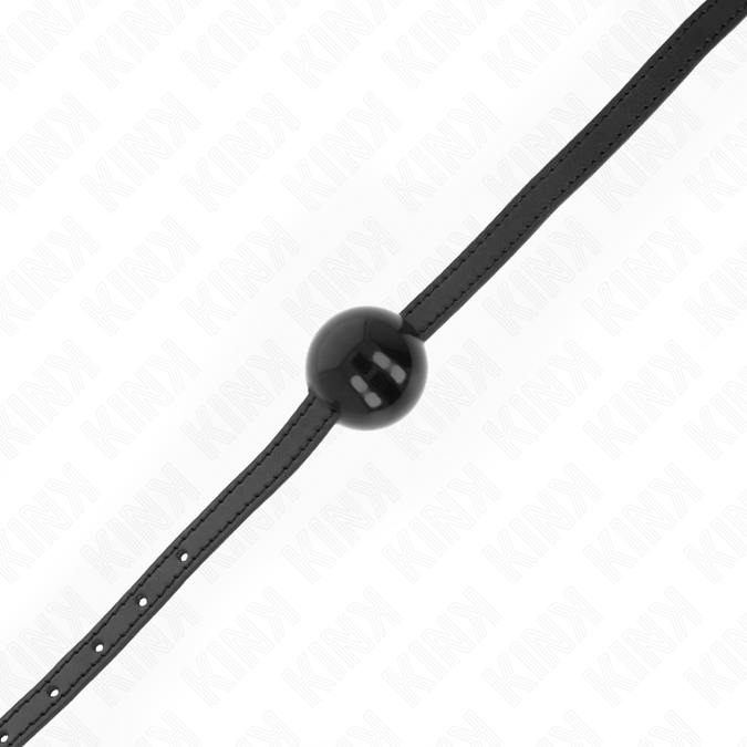 Kink – Schwarzer einzelner fester Ballknebel 4 cm, 65 x 1,5 cm